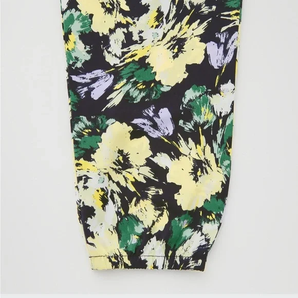 Uniqlo Satin Drape Jogger Trouser Floral Print Women's Pants Size XL - Picture 3 of 8